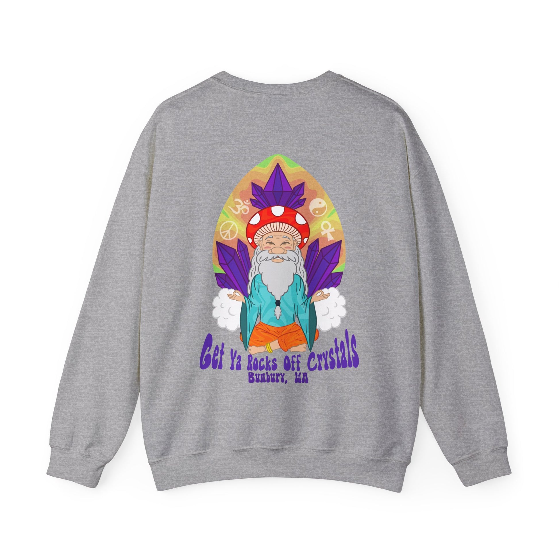 Trippy Blue Lotus Crewneck Sweatshirt - Psychedelic Unisex Jumper, Hippie Pullover, Spiritual Lotus Flower Sweatshirt.