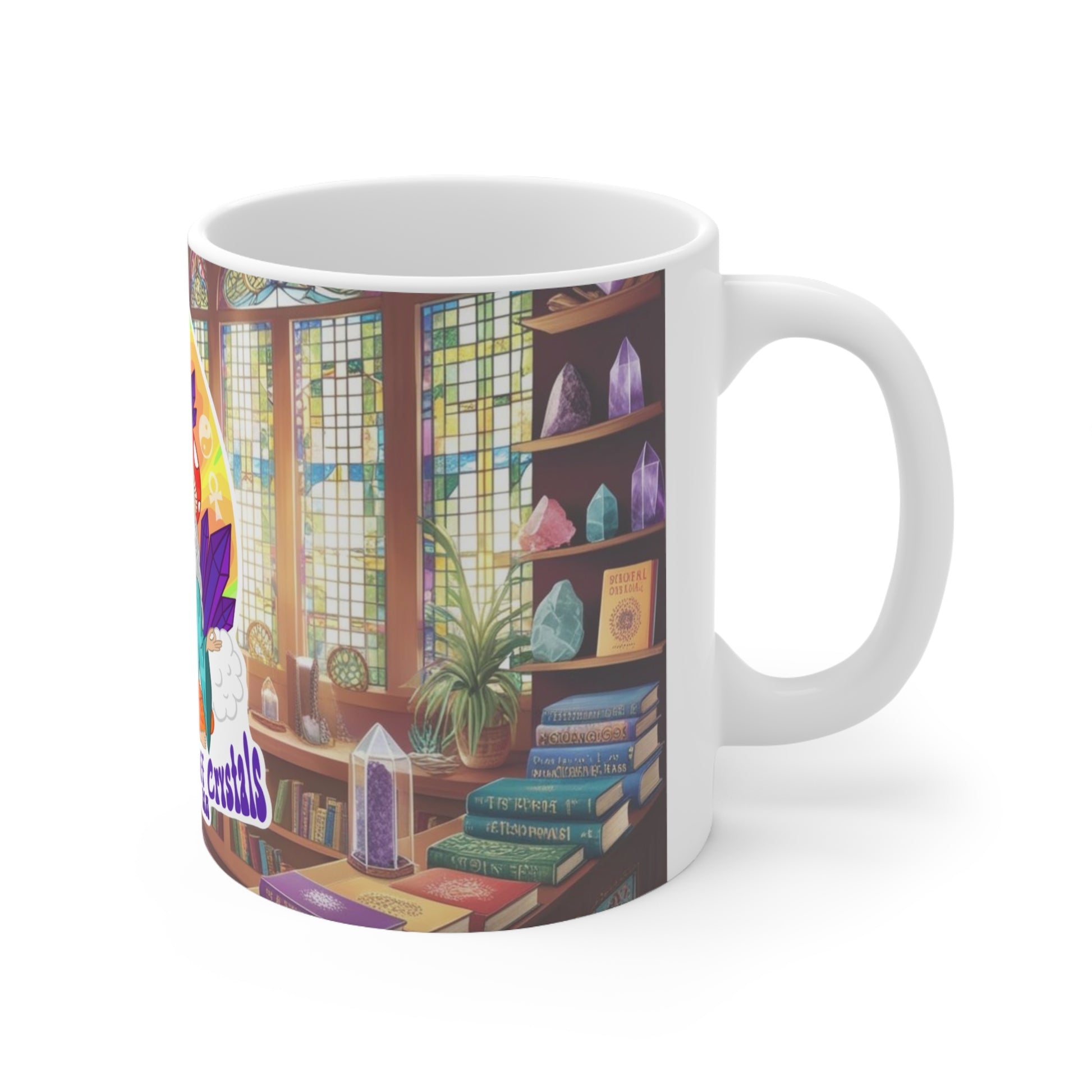 Spiritual Crystal Vibes Coffee Mugs, Fun Gift for Crystal Lovers, Mug for Meditation