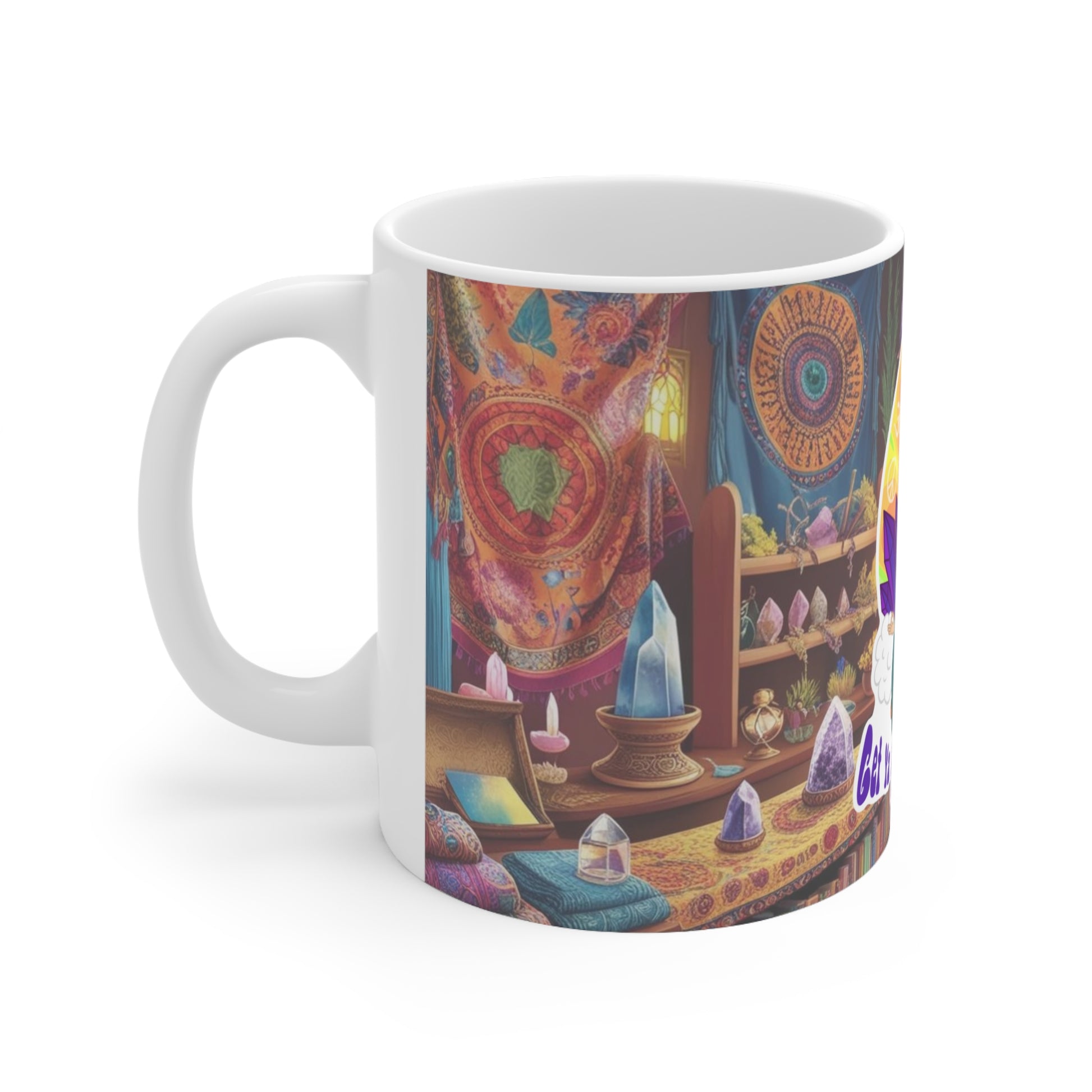 Spiritual Crystal Vibes Coffee Mugs, Fun Gift for Crystal Lovers, Mug for Meditation