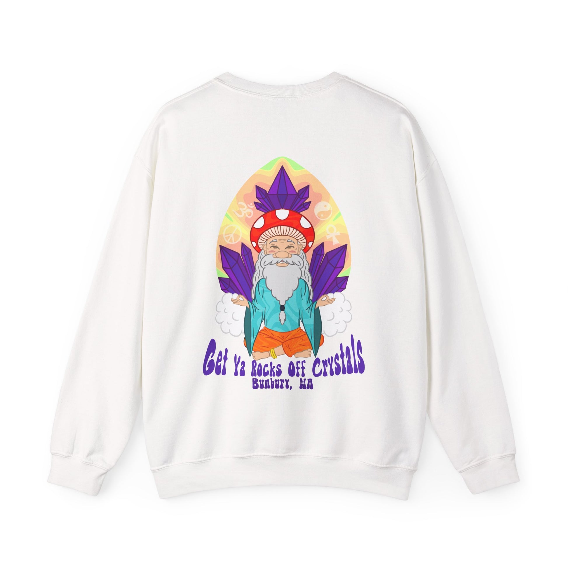 Trippy Blue Lotus Crewneck Sweatshirt - Psychedelic Unisex Jumper, Hippie Pullover, Spiritual Lotus Flower Sweatshirt.