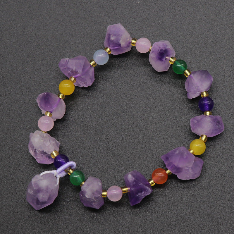 Amethyst Raw Stone Bracelet