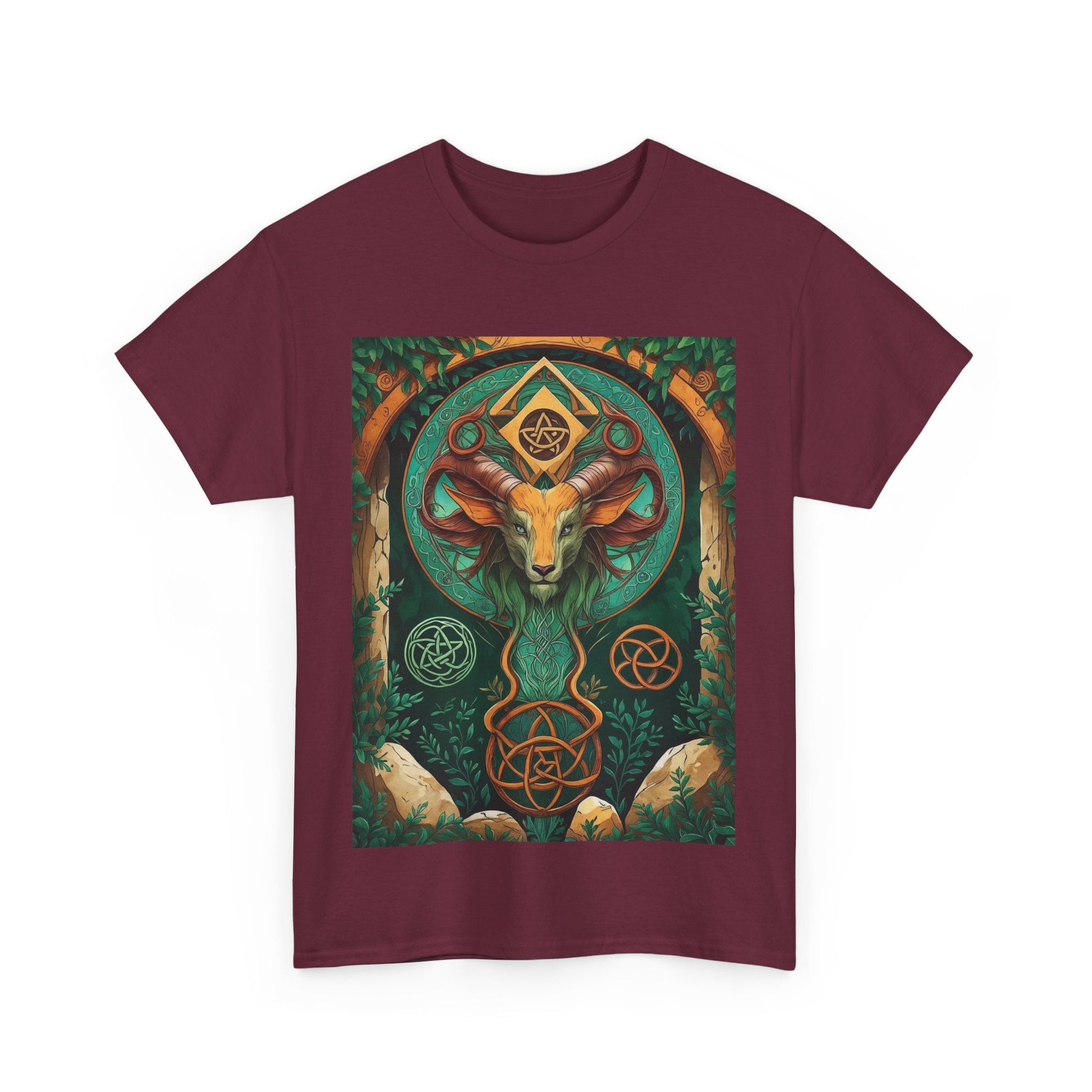 Mystical Graphic Tee, Unisex Heavy Cotton Tee, Bohemian Style Shirt, Gift for Spirituality, Witchy Fashion, Crystal Lover T-Shirt