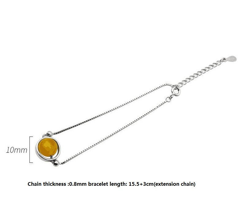 Crystal  Sphere bracelet - 925 Sterling