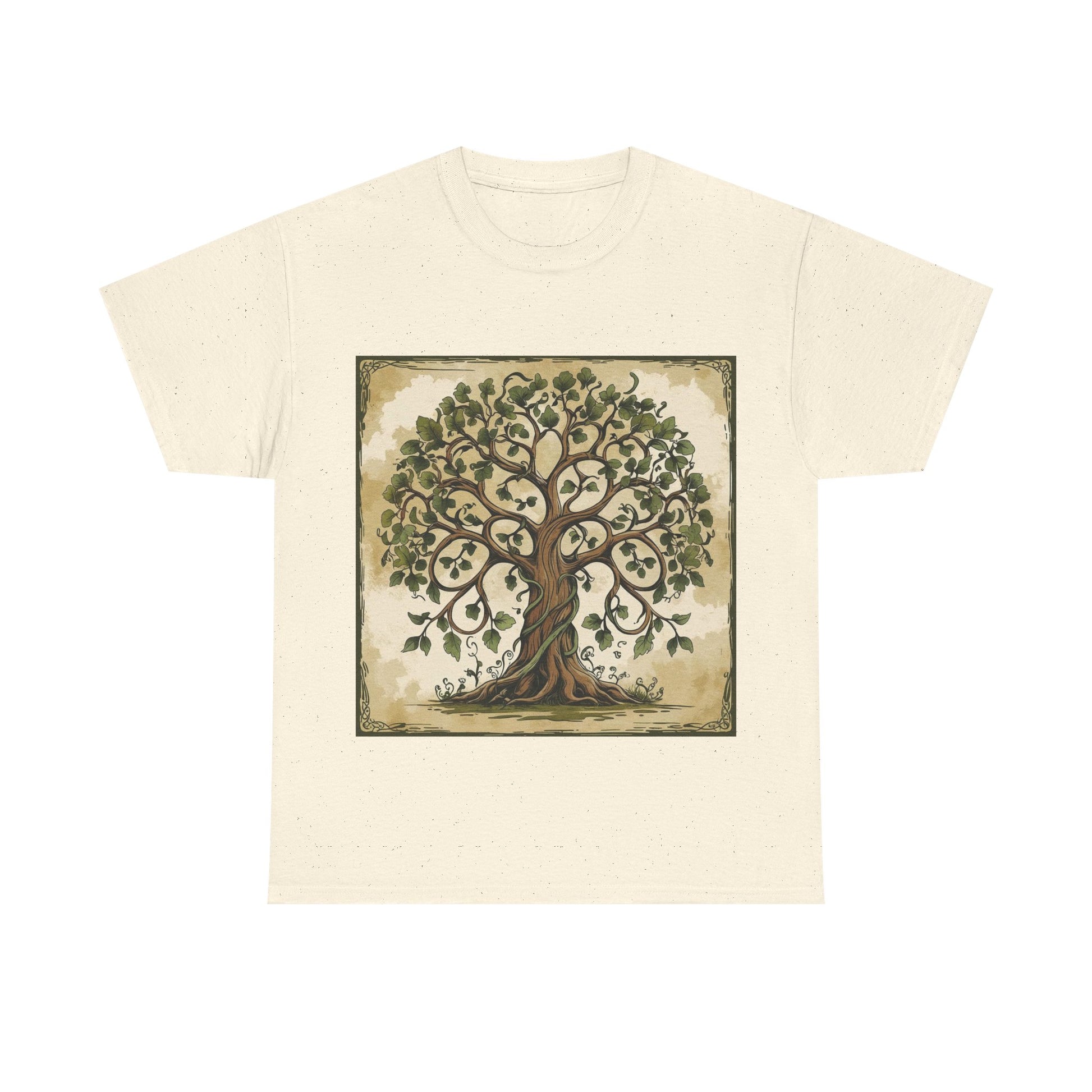Unisex Heavy Cotton Tee with Nature and Crystal Designs, Bohemian T-Shirt, Tree of Life Tee, Gift for Yogis, Festival Apparel, [...]