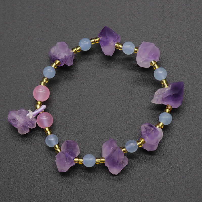Amethyst Raw Stone Bracelet