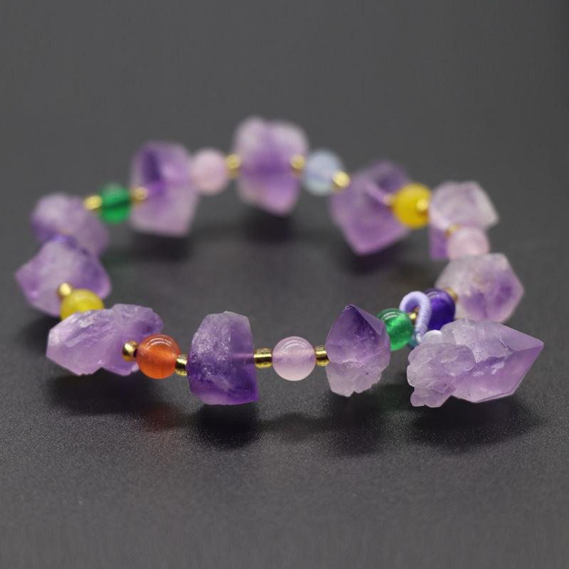 Amethyst Raw Stone Bracelet
