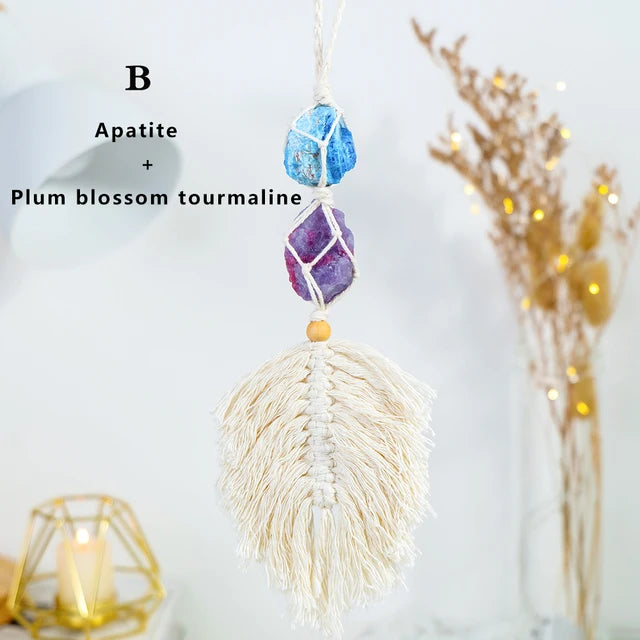Raw Stone Handmade Woven Dream/Sun Catcher