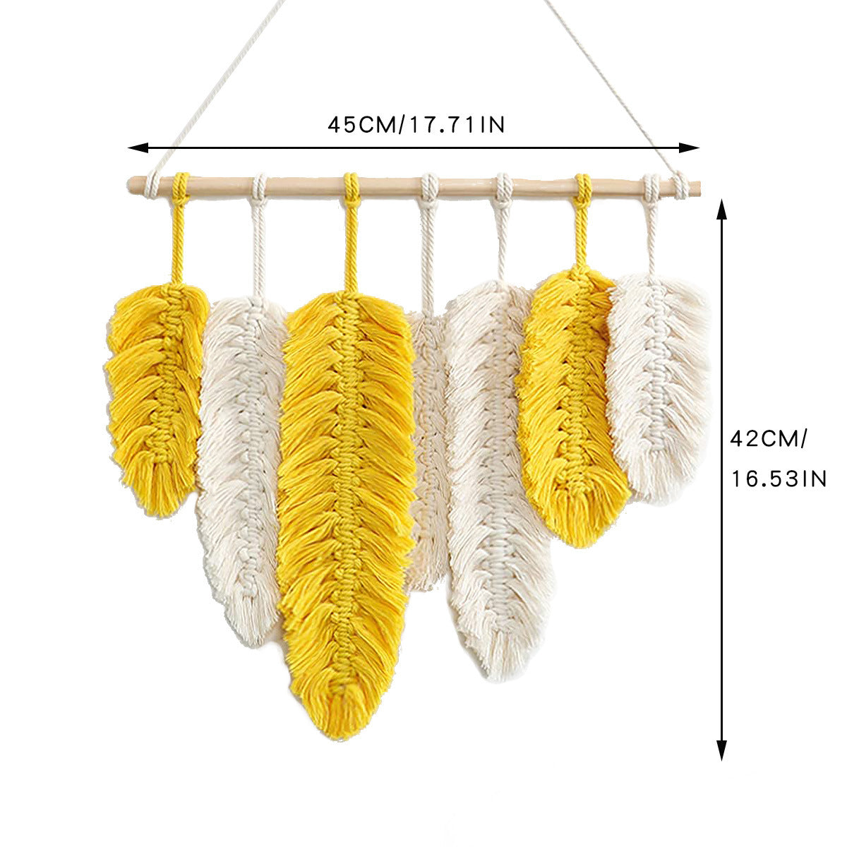 Macrame - Feather inspired wall hanging