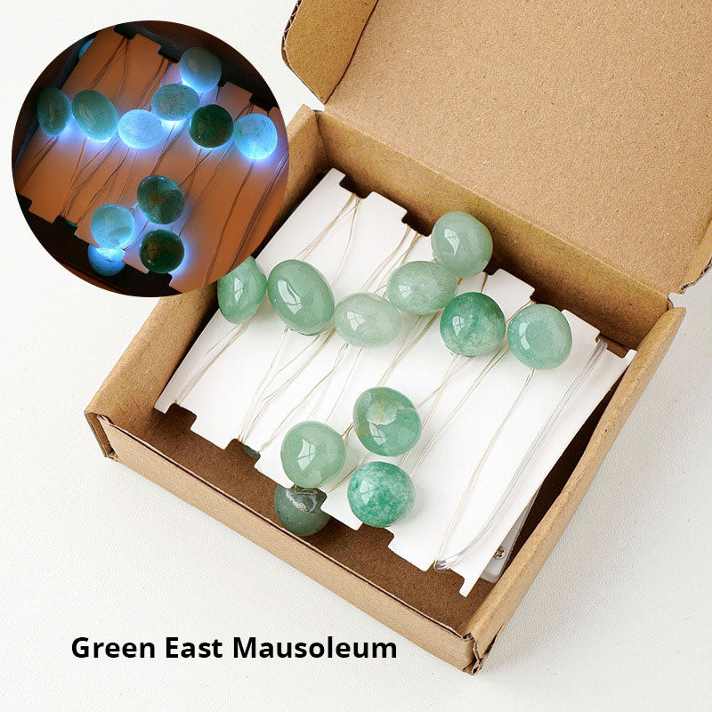 Natural Raw Stone - LED Light Strings - Multi Stone