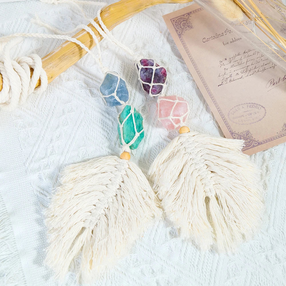 Raw Stone Handmade Woven Dream/Sun Catcher