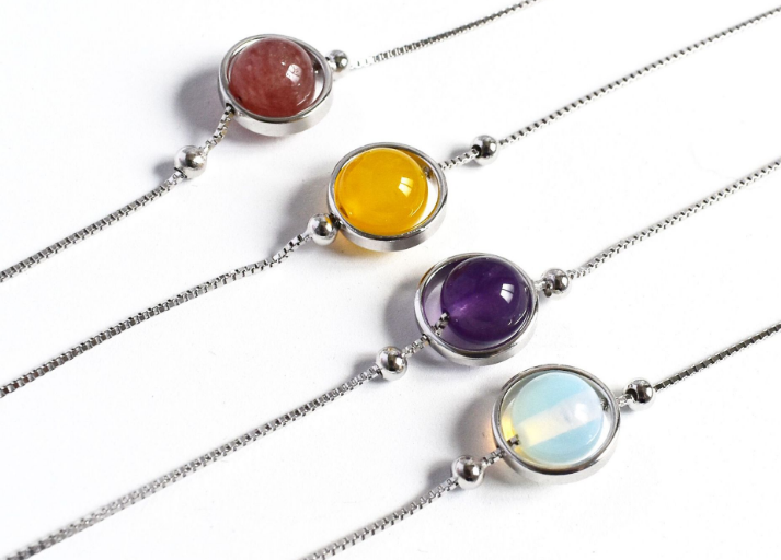 Crystal  Sphere bracelet - 925 Sterling