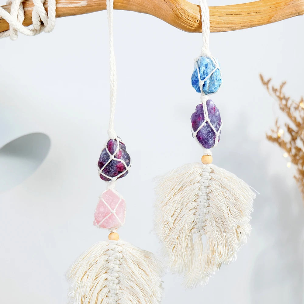 Raw Stone Handmade Woven Dream/Sun Catcher
