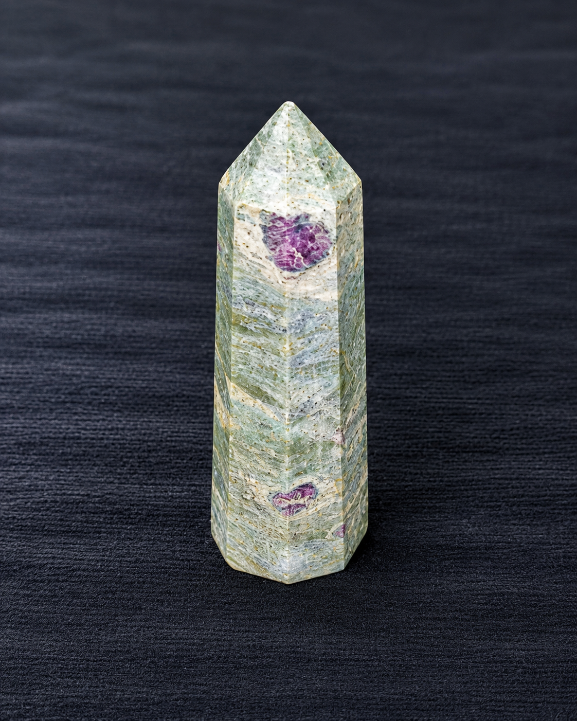 Ruby Fuchsite Obelisk - Vitality