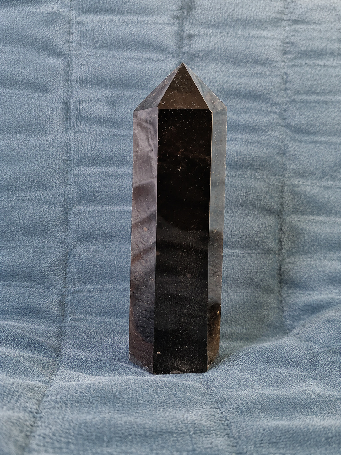 SilverSheen Obsidian Obelisk - Protection & Reflection