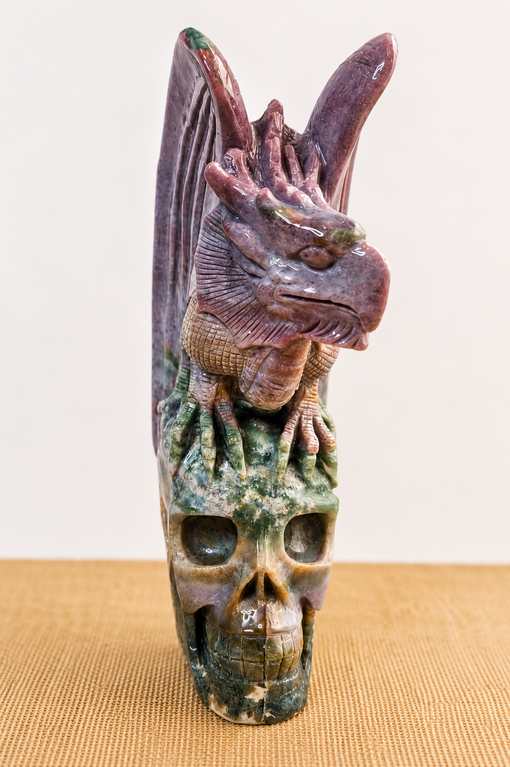 Ocean Jasper Griffin Carving - Stress Relief