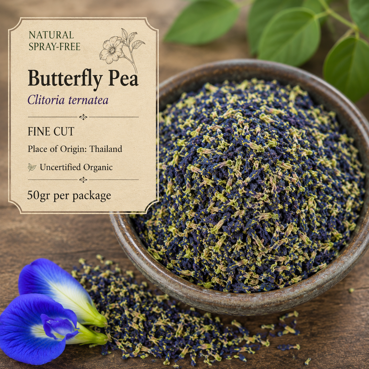 Butterfly Pea - Organic - Fine Cut - Relaxation & Mindfulness