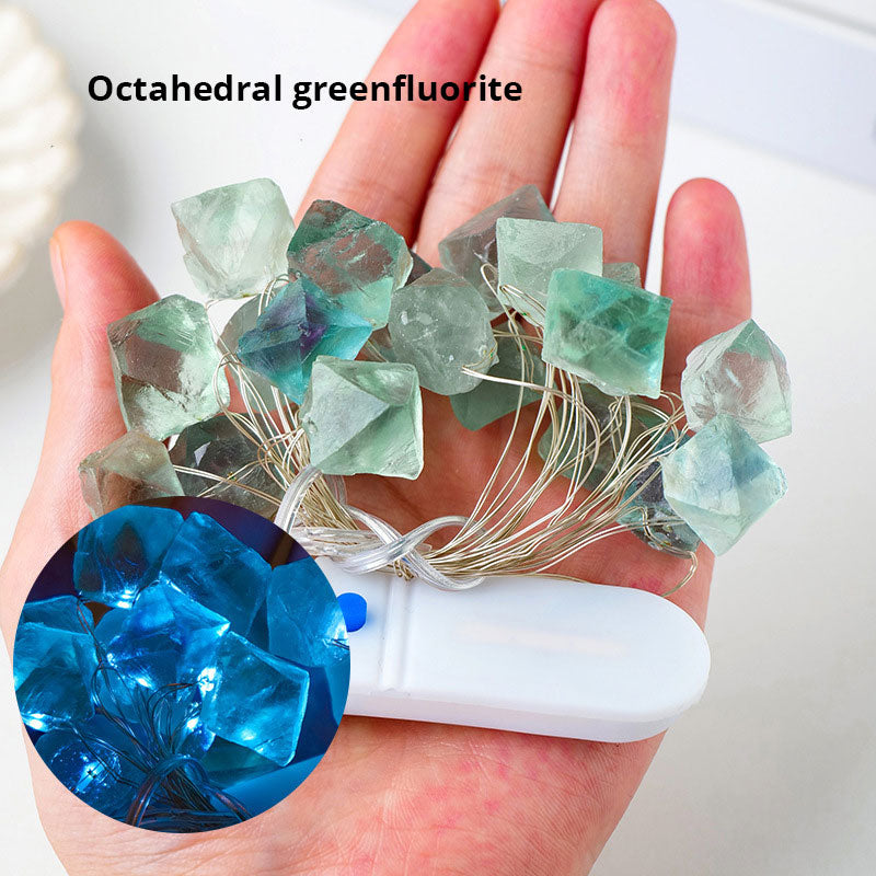 Natural Raw Stone - LED Light Strings - Multi Stone