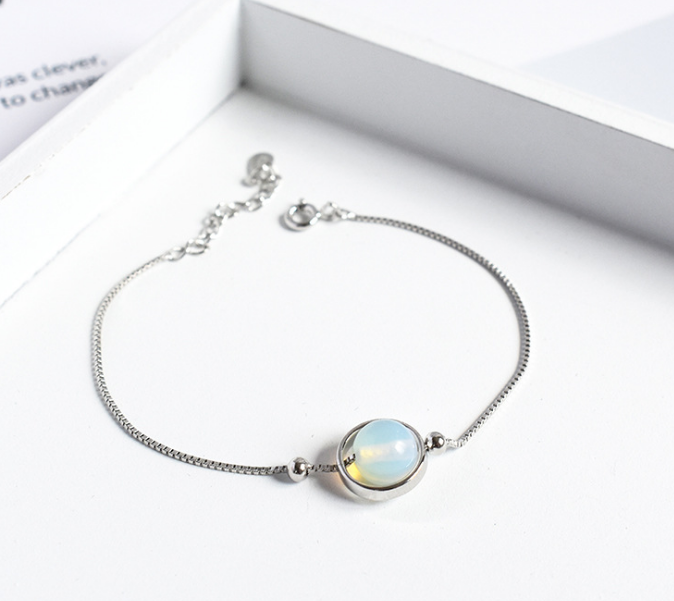Crystal  Sphere bracelet - 925 Sterling