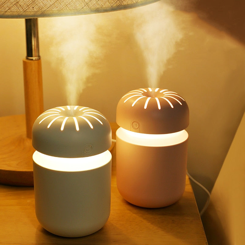 Ultrasonic Air Humidifier - Essential Oil Diffuser - 300ml USB