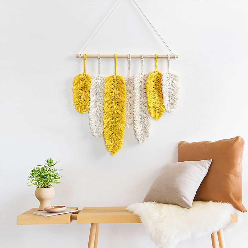 Macrame - Feather inspired wall hanging