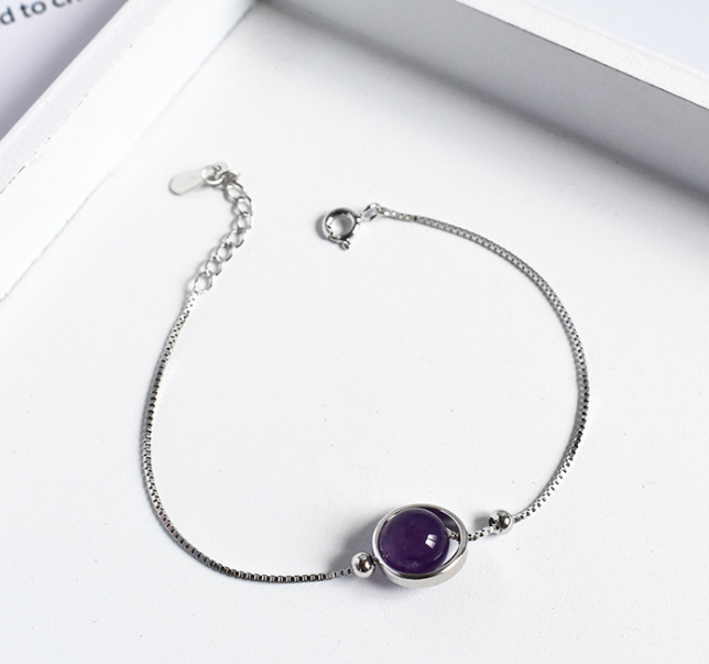 Crystal  Sphere bracelet - 925 Sterling