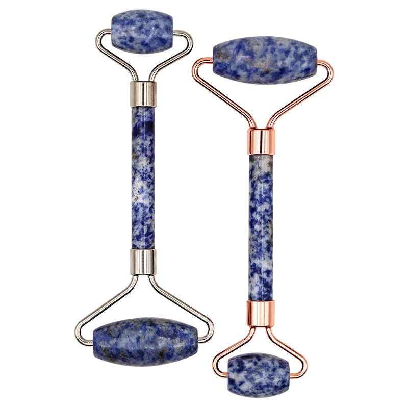 Face Massager Roller - Rose Quartz Jade Stone Crystal