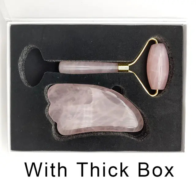 Natural Roller for Face - Facial Gua Sha - Box Set