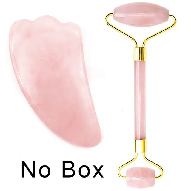 Natural Roller for Face - Facial Gua Sha - Box Set
