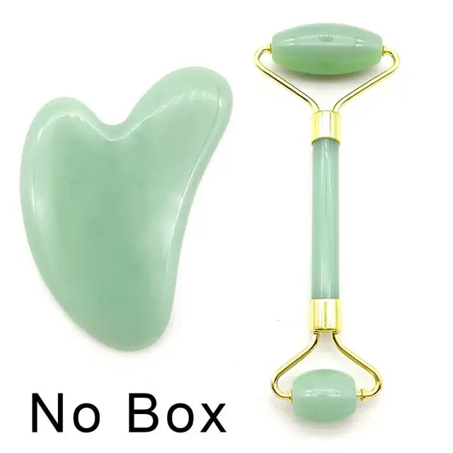 Natural Roller for Face - Facial Gua Sha - Box Set