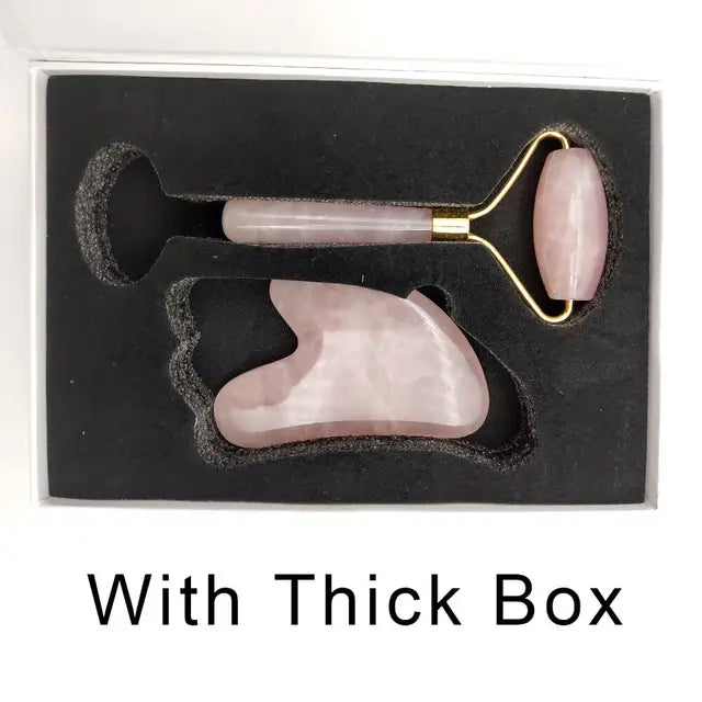 Natural Roller for Face - Facial Gua Sha - Box Set