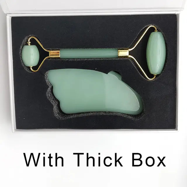 Natural Roller for Face - Facial Gua Sha - Box Set