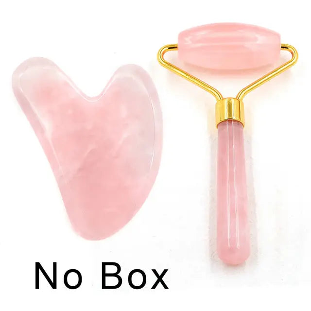 Natural Roller for Face - Facial Gua Sha - Box Set
