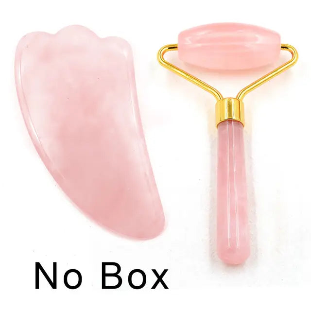 Natural Roller for Face - Facial Gua Sha - Box Set