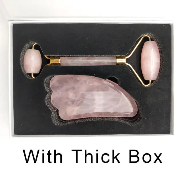 Natural Roller for Face - Facial Gua Sha - Box Set