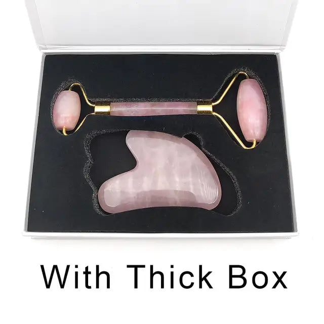 Natural Roller for Face - Facial Gua Sha - Box Set