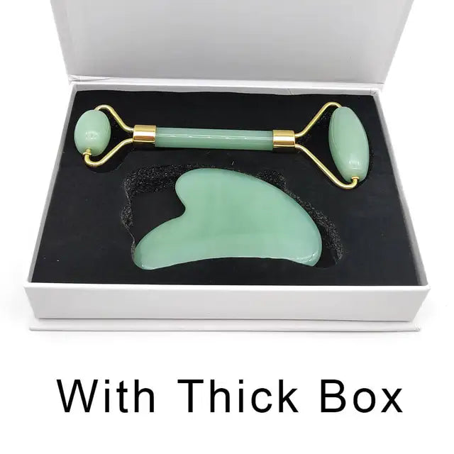 Natural Roller for Face - Facial Gua Sha - Box Set