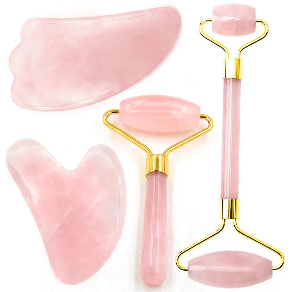 Natural Roller for Face - Facial Gua Sha - Box Set