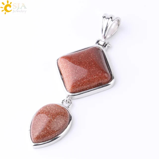 Natural Stone Crystal Pendant - Unique design