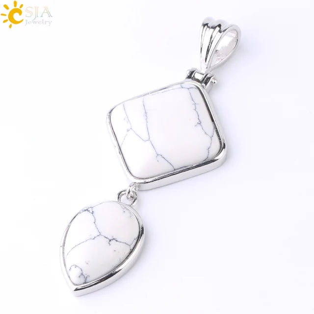 Natural Stone Crystal Pendant - Unique design
