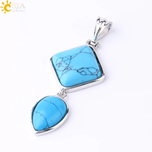 Natural Stone Crystal Pendant - Unique design
