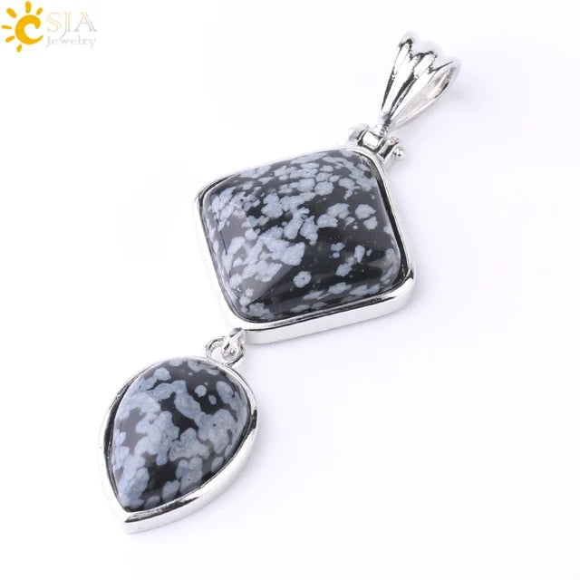 Natural Stone Crystal Pendant - Unique design