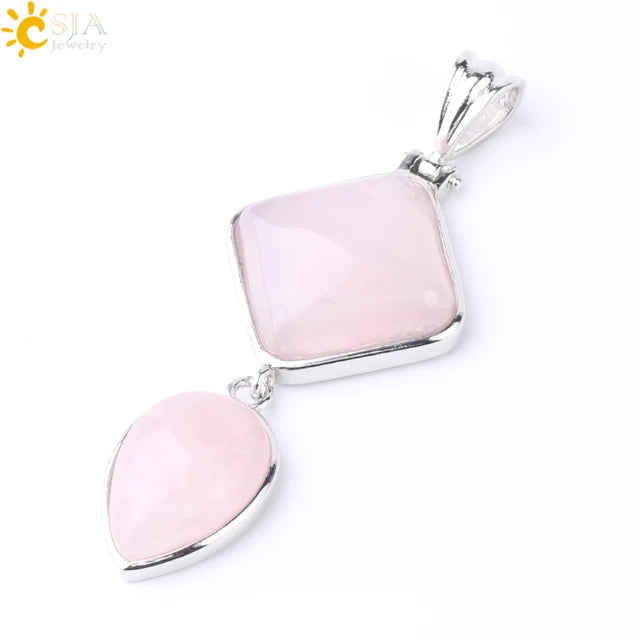 Natural Stone Crystal Pendant - Unique design