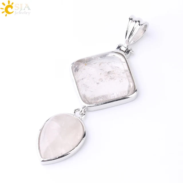 Natural Stone Crystal Pendant - Unique design