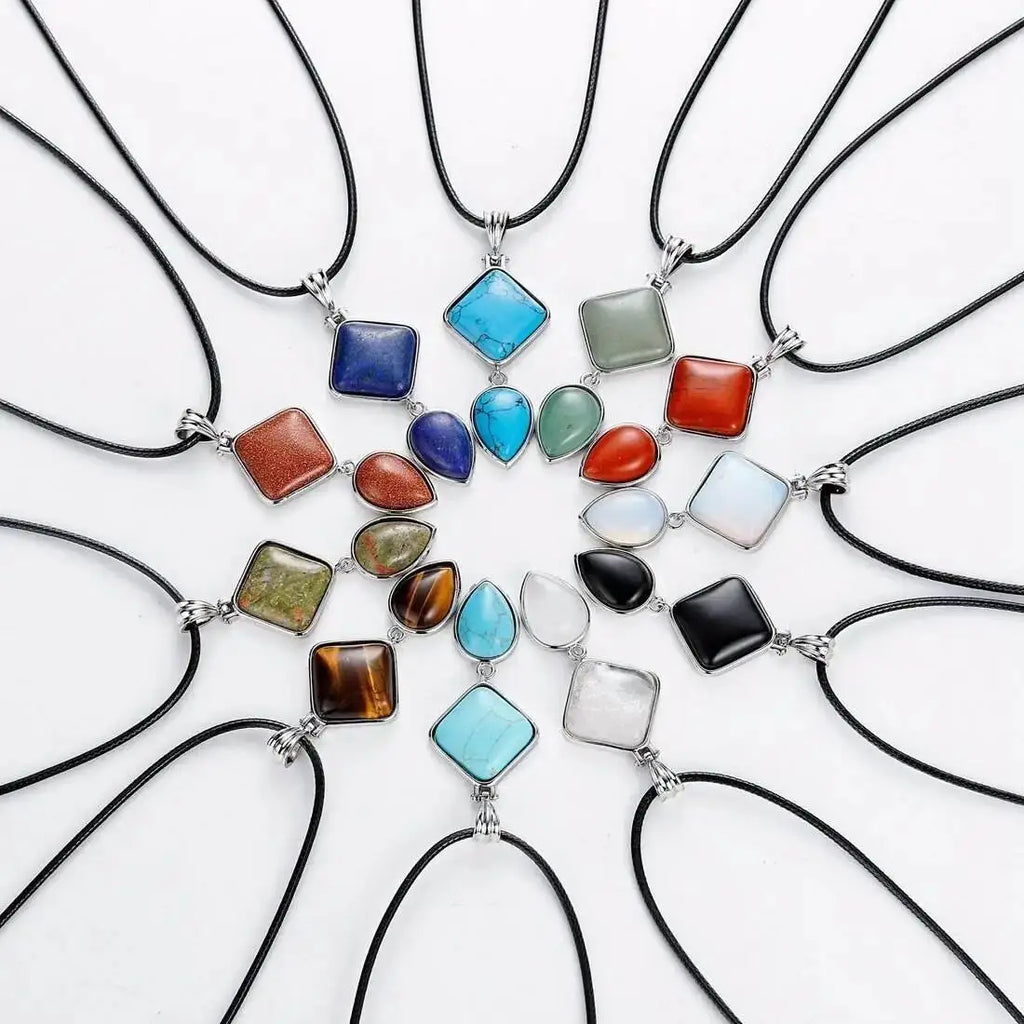 Natural Stone Crystal Pendant - Unique design