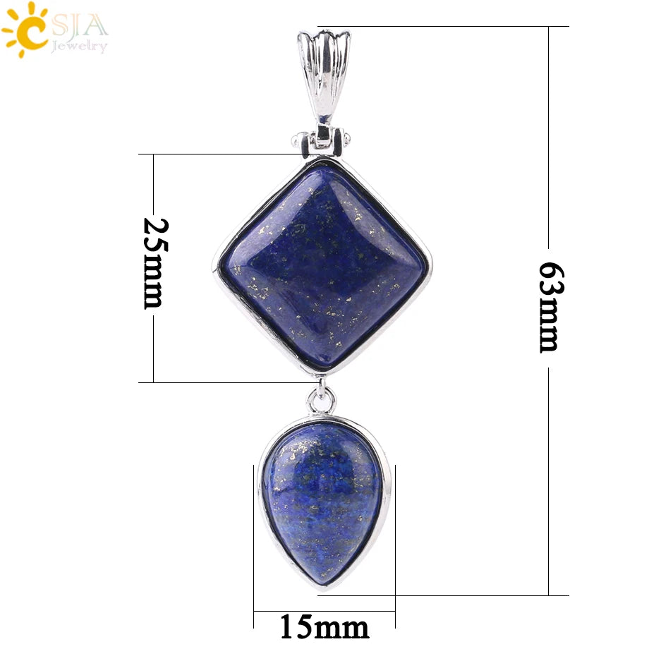 Natural Stone Crystal Pendant - Unique design