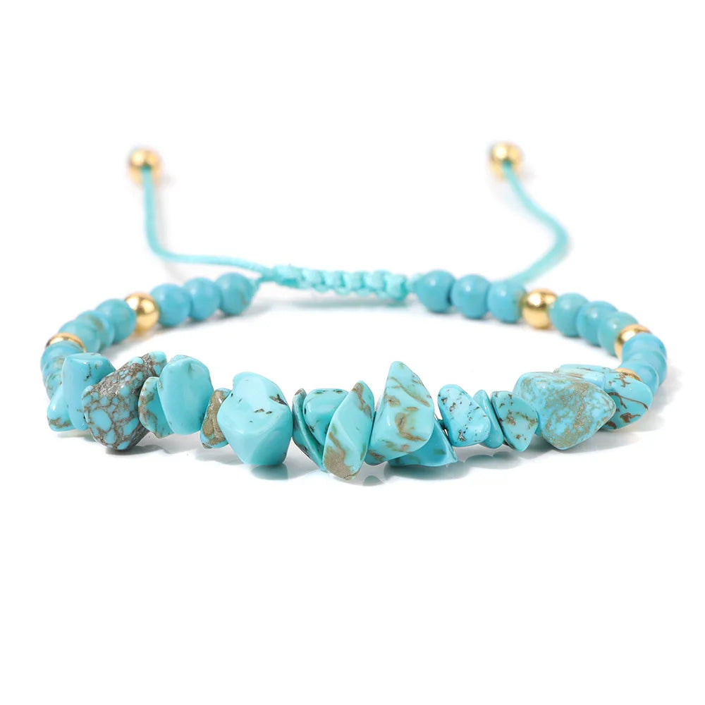Natural Crystal Chip Bracelet - Multi Stone