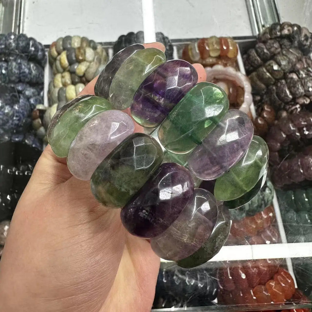 Crystal Bangle - Multi Stones - Faceted