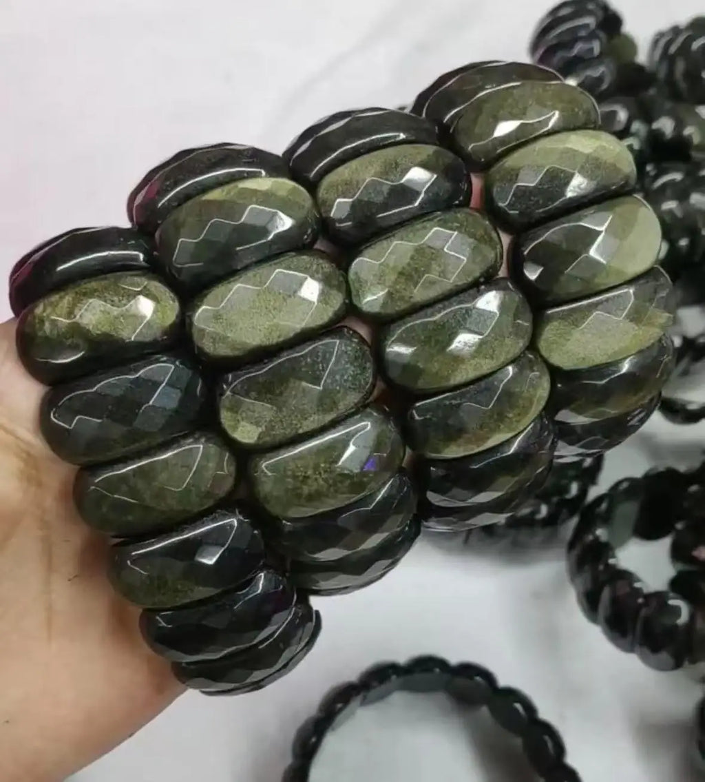 Crystal Bangle - Multi Stones - Faceted