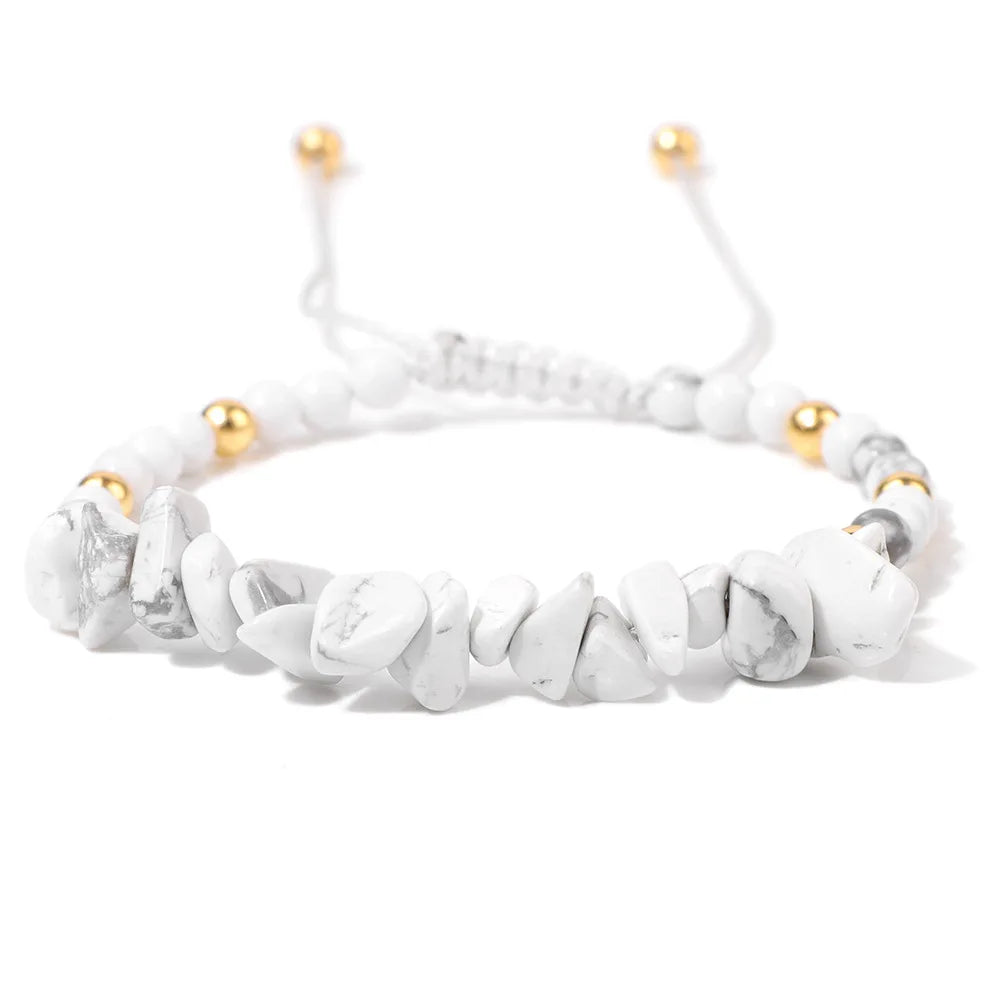 Natural Crystal Chip Bracelet - Multi Stone
