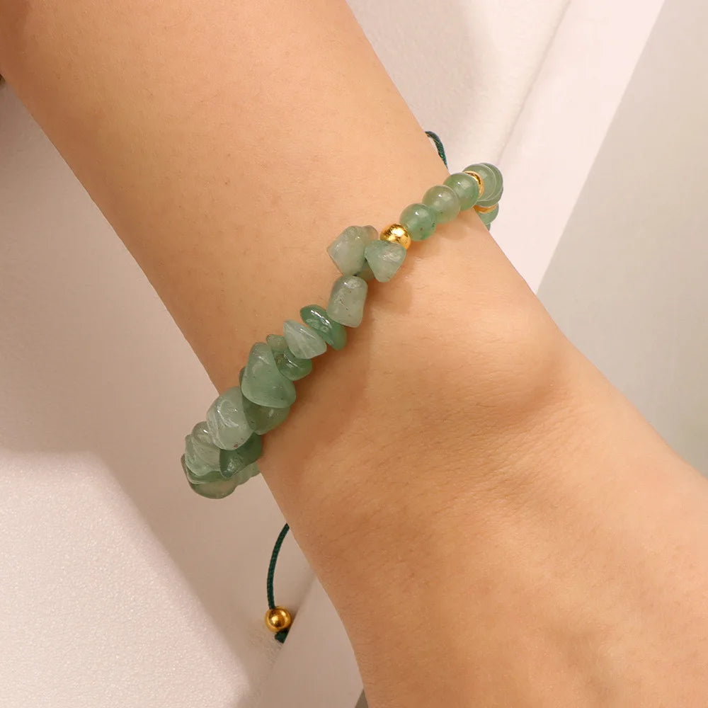 Natural Crystal Chip Bracelet - Multi Stone